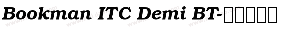 Bookman ITC Demi BT字体转换